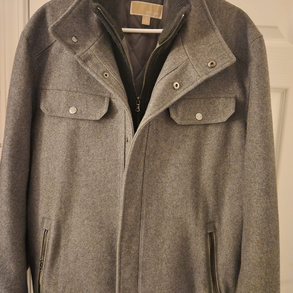 MICHAEL Michael Kors Gray Military Field Jacket